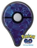 Royal Blue Abstract Geometric Shapes Pokémon GO Plus Vinyl Protective Decal Skin Kit