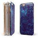 Royal Blue Abstract Geometric Shapes iPhone 6/6s or 6/6s Plus 2-Piece Hybrid INK-Fuzed Case