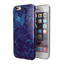 Royal Blue Abstract Geometric Shapes iPhone 6/6s or 6/6s Plus 2-Piece Hybrid INK-Fuzed Case