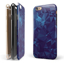 Royal Blue Abstract Geometric Shapes iPhone 6/6s or 6/6s Plus 2-Piece Hybrid INK-Fuzed Case