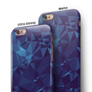 Royal Blue Abstract Geometric Shapes iPhone 6/6s or 6/6s Plus 2-Piece Hybrid INK-Fuzed Case