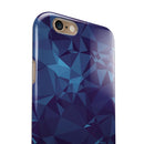 Royal Blue Abstract Geometric Shapes iPhone 6/6s or 6/6s Plus 2-Piece Hybrid INK-Fuzed Case