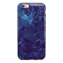 Royal Blue Abstract Geometric Shapes iPhone 6/6s or 6/6s Plus 2-Piece Hybrid INK-Fuzed Case