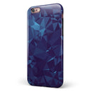 Royal Blue Abstract Geometric Shapes iPhone 6/6s or 6/6s Plus 2-Piece Hybrid INK-Fuzed Case