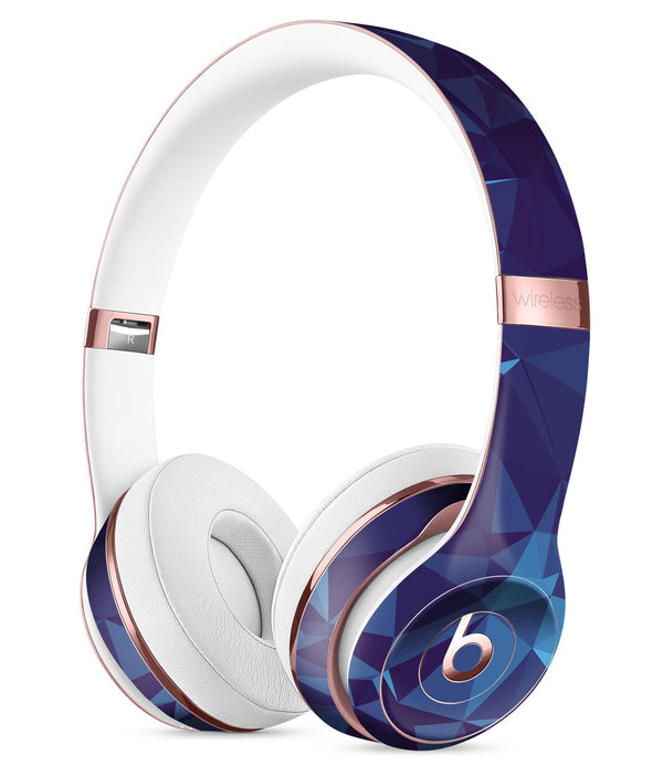 Royal Blue Abstract Geometric Shapes Full-Body Skin Kit for the Beats by Dre Solo 3 Wireless Headphones