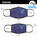 Royal Blue Abstract Geometric Shapes - Made in USA Mouth Cover Unisex Anti-Dust Cotton Blend Reusable & Washable Face Mask with Adjustable Sizing for Adult or Child