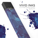 Royal Blue Abstract Geometric Shapes - Premium Decal Protective Skin-Wrap Sticker compatible with the Juul Labs vaping device