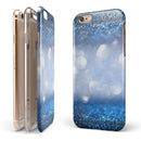 Royal Blue and Silver Glowing Orbs of Light iPhone 6/6s or 6/6s Plus 2-Piece Hybrid INK-Fuzed Case
