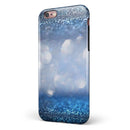 Royal Blue and Silver Glowing Orbs of Light iPhone 6/6s or 6/6s Plus 2-Piece Hybrid INK-Fuzed Case