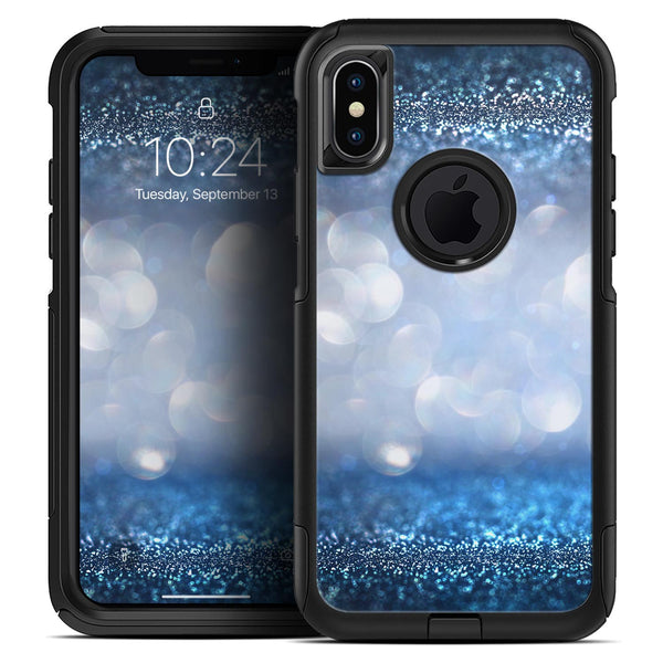 Royal Blue and Silver Glowing Orbs of Light - Skin Kit for the iPhone OtterBox Cases