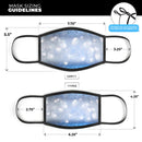 Royal Blue and Silver Glowing Orbs of Light - Made in USA Mouth Cover Unisex Anti-Dust Cotton Blend Reusable & Washable Face Mask with Adjustable Sizing for Adult or Child