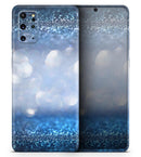 Royal Blue and Silver Glowing Orbs of Light - Premium Vinyl Skin Decal for Samsung Galaxy S25 Ultra, S24, S23, S22 & All Galaxy S Models
