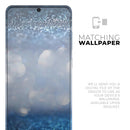 Royal Blue and Silver Glowing Orbs of Light - Premium Vinyl Skin Decal for Samsung Galaxy S25 Ultra, S24, S23, S22 & All Galaxy S Models