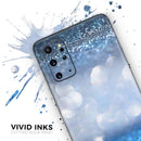 Royal Blue and Silver Glowing Orbs of Light - Premium Vinyl Skin Decal for Samsung Galaxy S25 Ultra, S24, S23, S22 & All Galaxy S Models