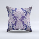 Royal Purple Laced Wallpaper ink-Fuzed Decorative Throw Pillow