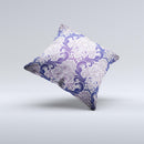 Royal Purple Laced Wallpaper ink-Fuzed Decorative Throw Pillow