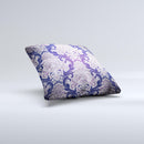 Royal Purple Laced Wallpaper ink-Fuzed Decorative Throw Pillow