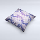 Royal Purple Laced Wallpaper ink-Fuzed Decorative Throw Pillow