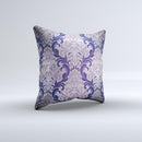Royal Purple Laced Wallpaper ink-Fuzed Decorative Throw Pillow