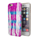 Running Blue and Pink WaterColor Paint iPhone 6/6s or 6/6s Plus 2-Piece Hybrid INK-Fuzed Case