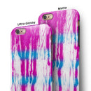 Running Blue and Pink WaterColor Paint iPhone 6/6s or 6/6s Plus 2-Piece Hybrid INK-Fuzed Case