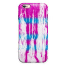 Running Blue and Pink WaterColor Paint iPhone 6/6s or 6/6s Plus 2-Piece Hybrid INK-Fuzed Case