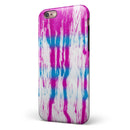Running Blue and Pink WaterColor Paint iPhone 6/6s or 6/6s Plus 2-Piece Hybrid INK-Fuzed Case