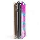 Running Blue and Pink WaterColor Paint iPhone 6/6s or 6/6s Plus 2-Piece Hybrid INK-Fuzed Case
