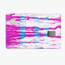 Running Blue and Pink WaterColor Paint - Premium Protective Decal Skin-Kit for the Apple Credit Card