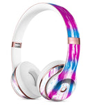 Running Blue and Pink WaterColor Paint Full-Body Skin Kit for the Beats by Dre Solo 3 Wireless Headphones