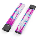 Running Blue and Pink WaterColor Paint - Premium Decal Protective Skin-Wrap Sticker compatible with the Juul Labs vaping device