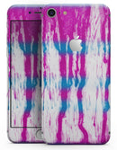 Running Blue and Pink WaterColor Paint - Skin-kit for the iPhone 8 or 8 Plus
