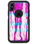 Running Blue and Pink WaterColor Paint - iPhone X OtterBox Case & Skin Kits