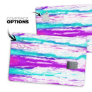 Running Purple and Teal WaterColor Paint - Premium Protective Decal Skin-Kit for the Apple Credit Card