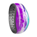 Running Purple and Teal WaterColor Paint - Decal Skin Wrap Kit for the Disney Magic Band
