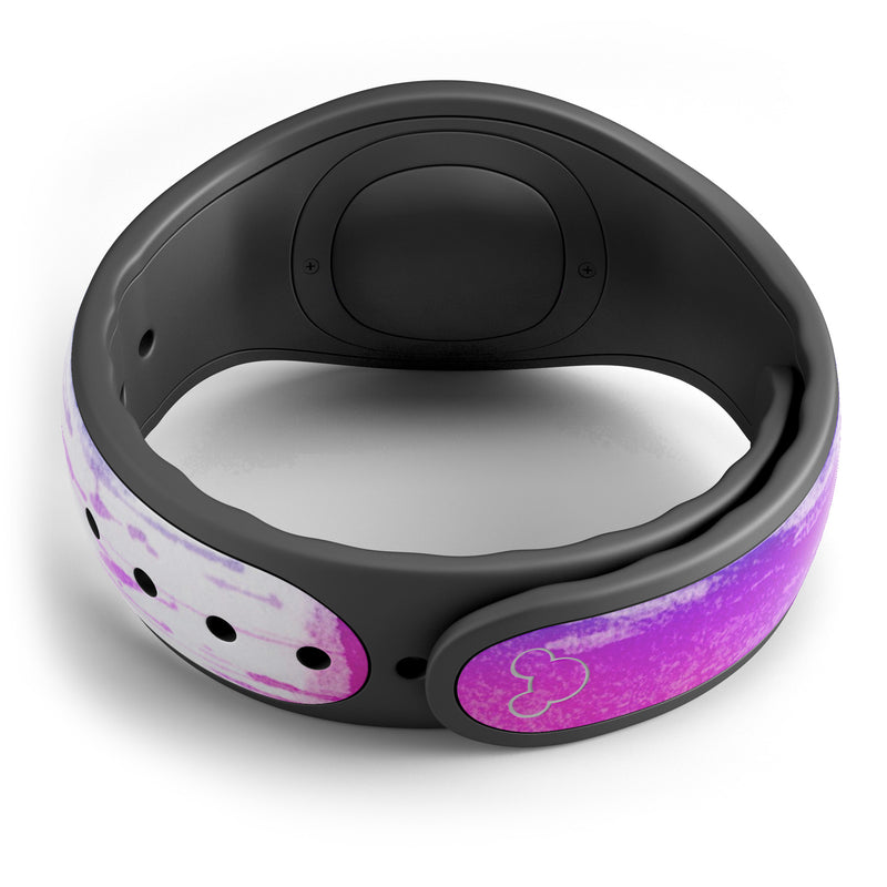 Running Purple and Teal WaterColor Paint - Decal Skin Wrap Kit for the Disney Magic Band