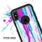 Running Purple and Teal WaterColor Paint - Skin Kit for the iPhone OtterBox Cases
