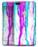 Running Purple and Teal WaterColor Paint - Skin-kit for the iPhone 8 or 8 Plus