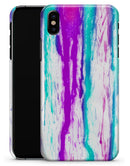 Running Purple and Teal WaterColor Paint - iPhone X Clipit Case