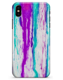 Running Purple and Teal WaterColor Paint - iPhone X Clipit Case