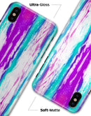 Running Purple and Teal WaterColor Paint - iPhone X Clipit Case
