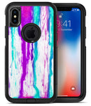 Running Purple and Teal WaterColor Paint - iPhone X OtterBox Case & Skin Kits