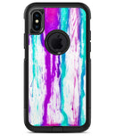 Running Purple and Teal WaterColor Paint - iPhone X OtterBox Case & Skin Kits
