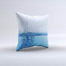 Running Water Spicket Ink-Fuzed Decorative Throw Pillow