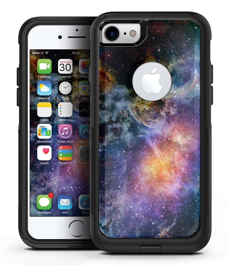 Rust and Bright Neon Colored Stary Sky - iPhone 7 or 7 Plus Commuter Case Skin Kit