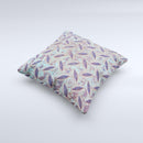 Rusted Blue Diamond Plate ink-Fuzed Decorative Throw Pillow