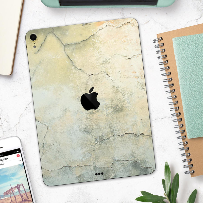 Rustic Cracked Textured Surface V3 - Full Body Skin Decal for the Apple iPad Pro 12.9", 11", 10.5", 9.7", Air or Mini (All Models Available)