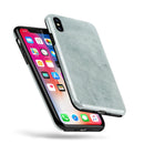 Rustic Mint Textured Surface V3 - iPhone X Swappable Hybrid Case