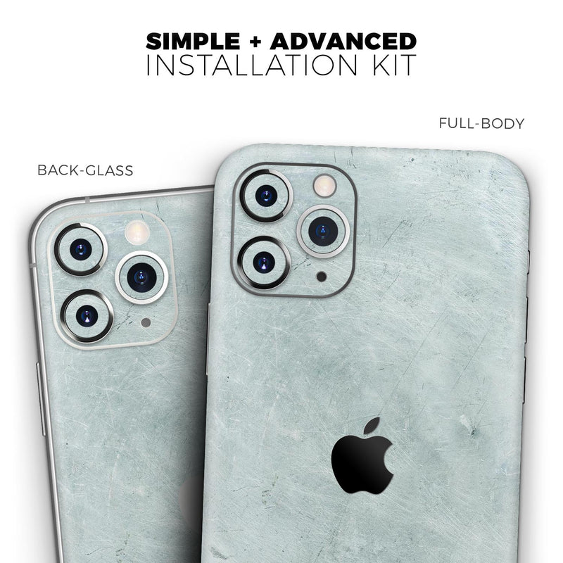 Rustic Mint Textured Surface V3 - Protective Skin Wrap & Decal – Compatible with iPhone SE to iPhone 17 Pro Max (All Models)