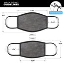 Rustic Textured Surface V2 - Made in USA Mouth Cover Unisex Anti-Dust Cotton Blend Reusable & Washable Face Mask with Adjustable Sizing for Adult or Child